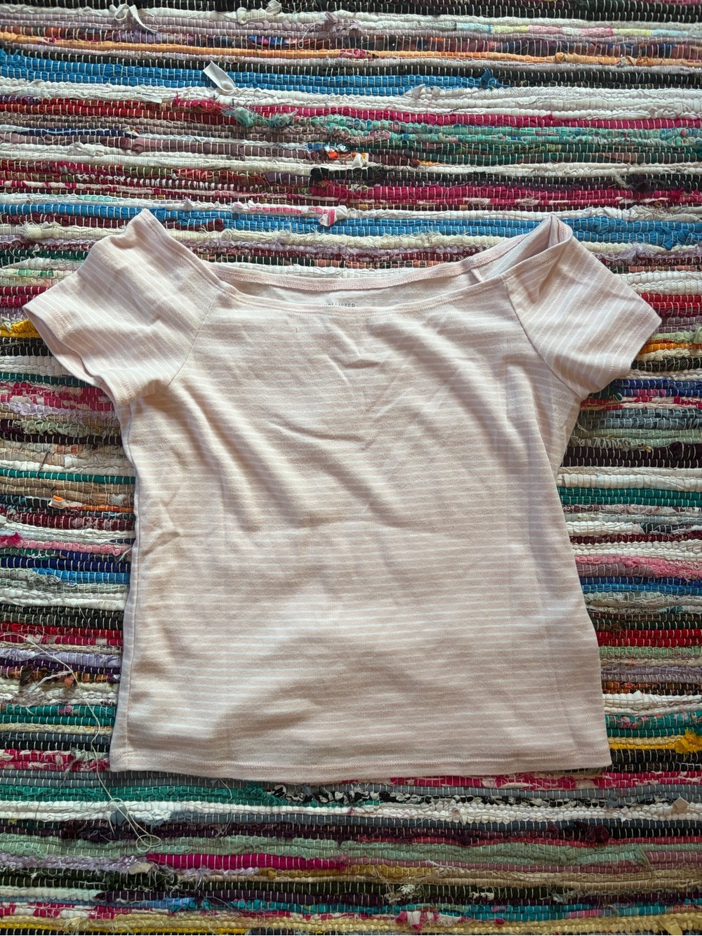 Hollister Light Pink Off-Shoulder Crop Top